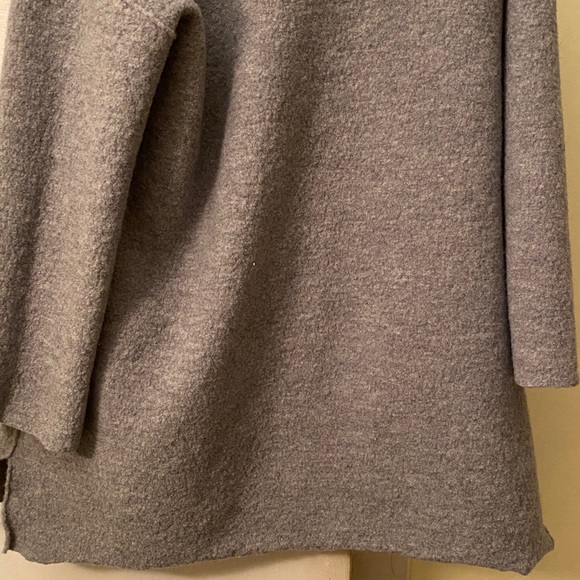 Eileen Fisher 💯 Wool Beautiful Wrap Sweater Jacket Pockets Excellent Condition - Picture 8 of 14